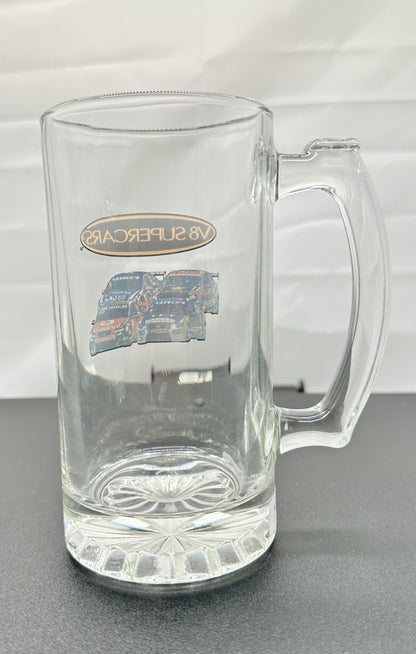 V8 Supercars Australia  Glass Beer Mug Stein 450ml 15.5cm - 8172