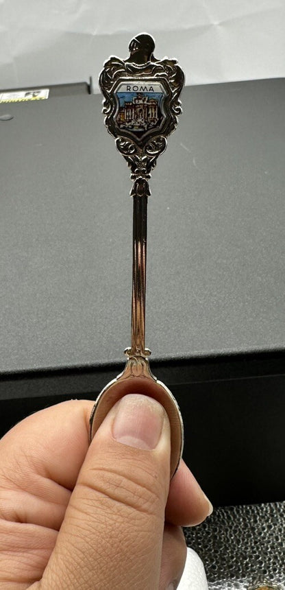 Souvenir Spoon Roma , silver plated In Good Condition