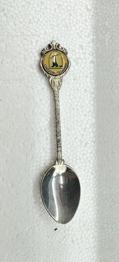 Souvenir Spoon Longford Tasmania Australia , silver plated In OK Condition