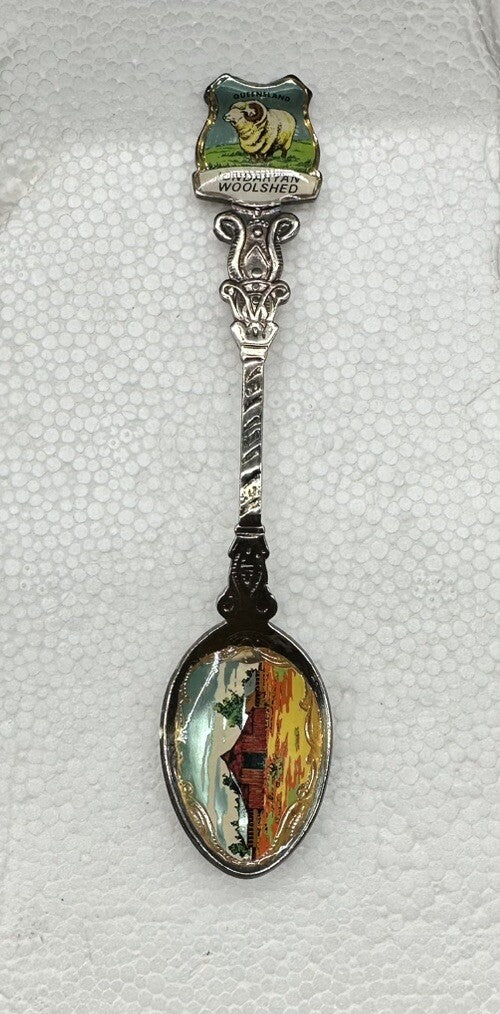 Souvenir Spoon Jondaryan Woolshed Queensland Australia , silver plated OK Cond