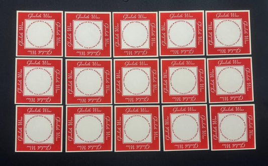 48 X GLENLOTH WINE COASTER BARWARE IN OK CONDITION SOME WATER DAMAGE TO THEM