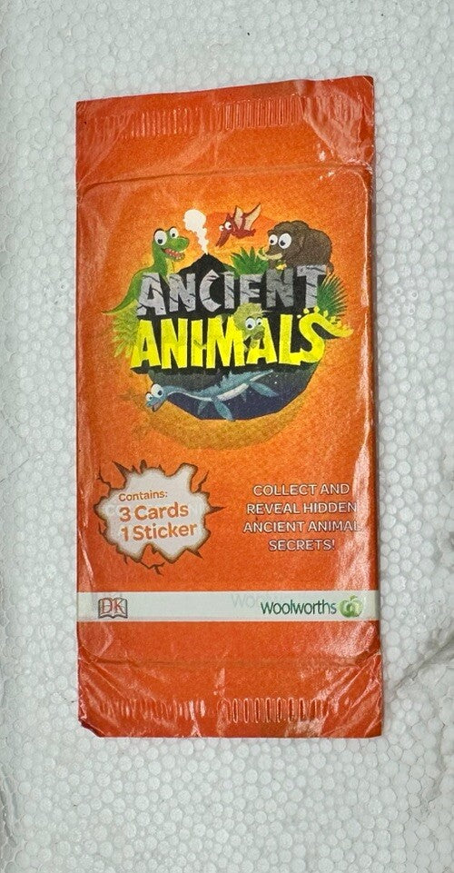 NEW (Sealed) WOOLWORTHS DK Ancient Animals ORANGE Collector Cards/Sticker Aus