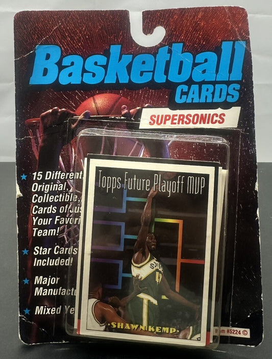 1993 Mega Cards Basketball Sealed 15 Cards Pack Supersonics