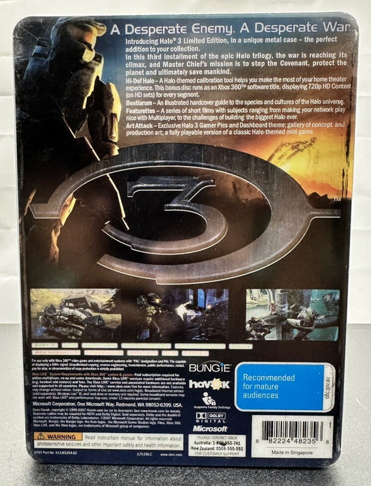 Halo 3 Steel Case MISSING DISC PAL Xbox 360 InComplete OK Condition