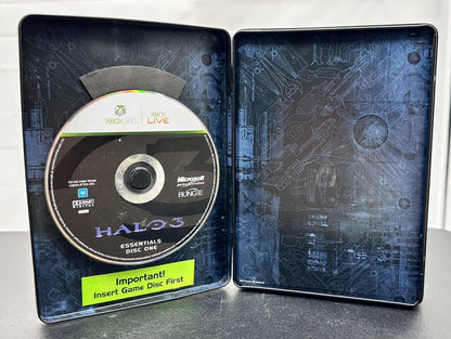 Halo 3 Steel Case MISSING DISC PAL Xbox 360 InComplete OK Condition