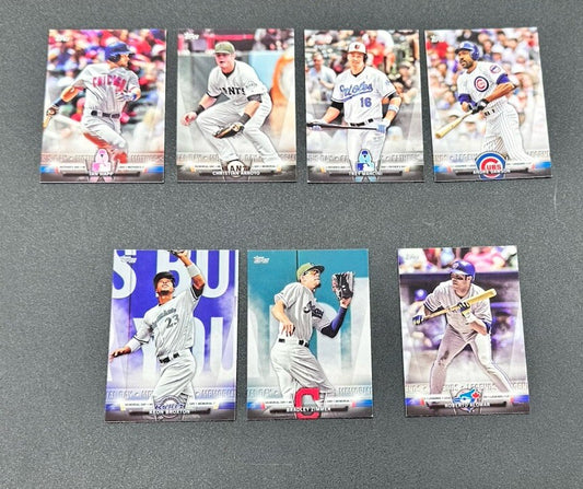7 X Topps Baseball Cards 2018 Collection In Good Condition 4172