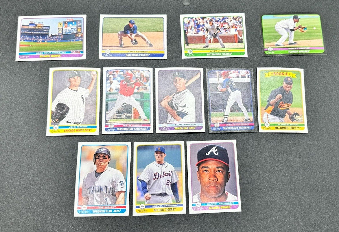 12 X O Pee Chee Baseball Cards 2009 Collection In Good Condition