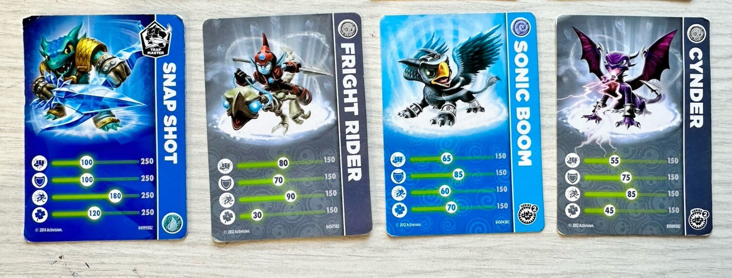 8 X Skylanders Giants Cards 2014 Collection In OK Condition