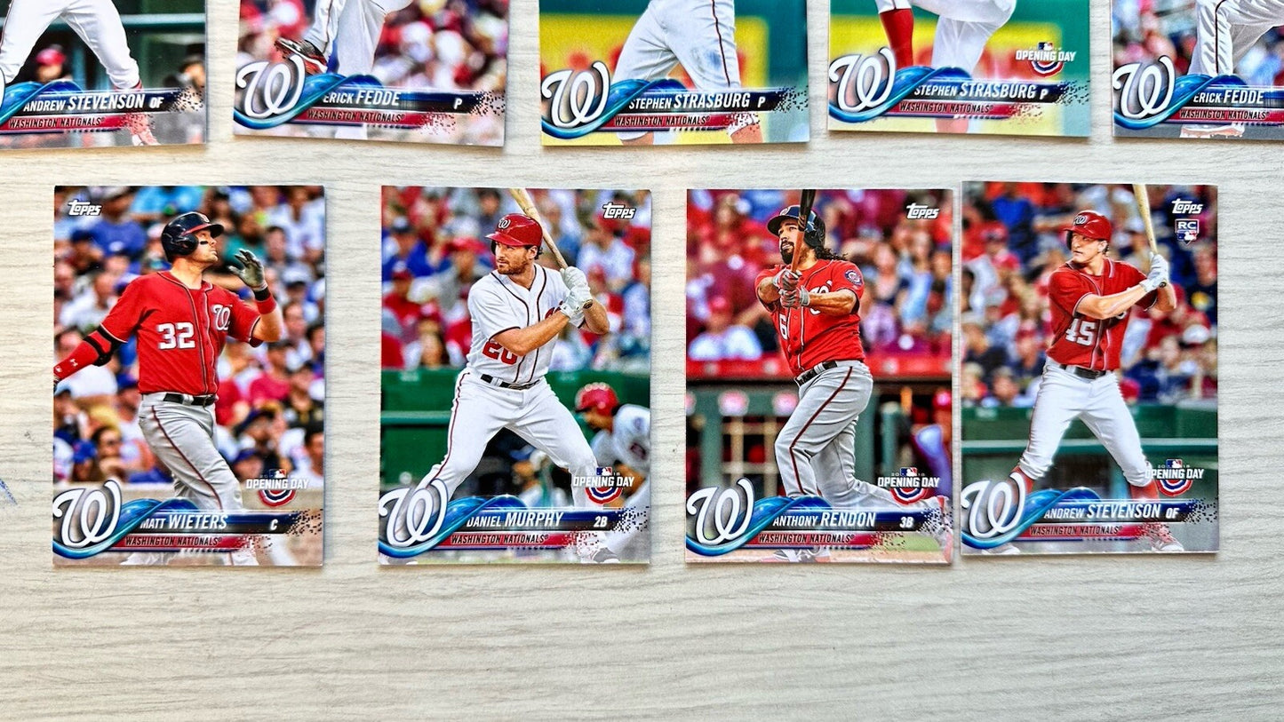 11 X Washington Nationals Topps Baseball Cards 2018 Collection In Good Cond 4181