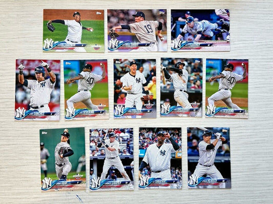 12 X New York Yankees Topps Baseball Cards 2018 Collection In Good Cond 4181