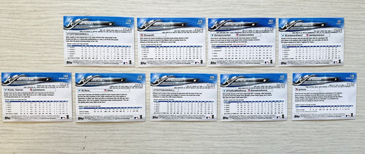 9 X Atlanta Braves Topps Baseball Cards 2018 Collection In Good Condition 4181