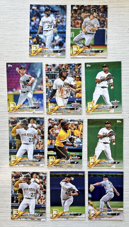 11 X Pittsburgh Pirates Topps Baseball Cards 2018 Collection In Good Cond 4181