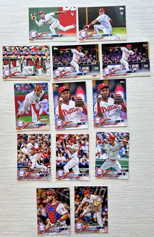 13 X Philadelphia Phillies Topps Baseball Cards 2018 Collection Good Cond 4181
