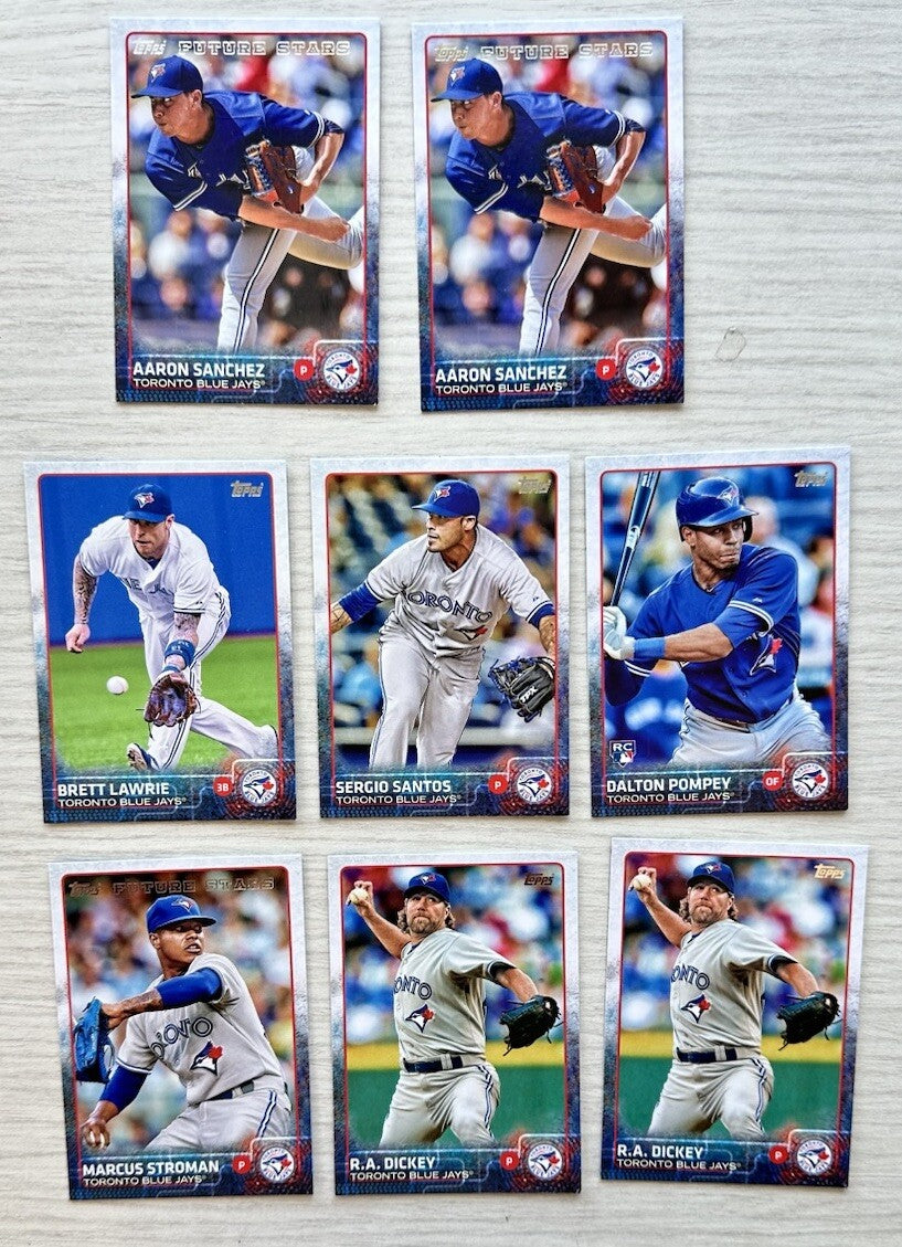 8 X Toronto Blue Jays Topps Baseball Cards 2015 Collection In Good Cond 4178