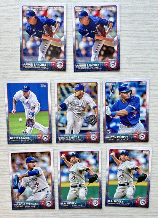 8 X Toronto Blue Jays Topps Baseball Cards 2015 Collection In Good Cond 4178