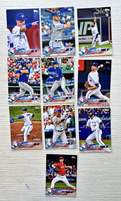 10 X Toronto Blue Jays Topps Baseball Cards 2018 Collection In Good Cond 4181