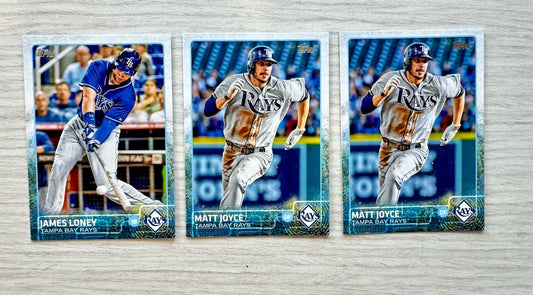 3 X Tampa Bay Rays Topps Baseball Cards 2015 Collection In Good Cond 4175