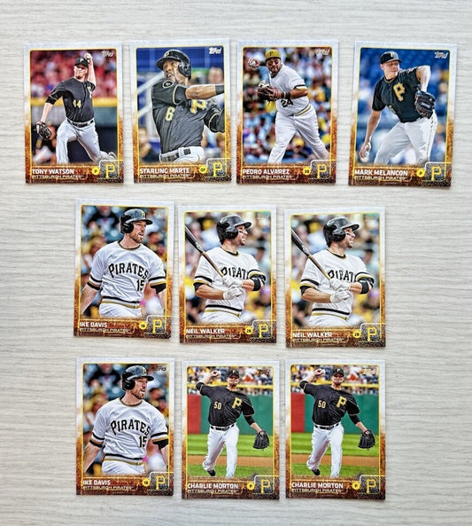 10 X Pittsburgh Pirates Topps Baseball Cards 2015 Collection In Good Cond 4175