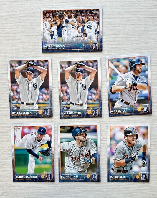 7 X Detroit Tigers Topps Baseball Cards 2015 Collection In Good Cond 4175