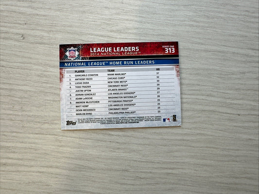 National League - Home Run Leaders Topps Baseball Cards 2015 In Good Cond 4175