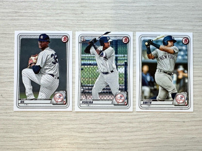 3 X New York Yankees Topps Baseball Cards 2020 Collection In Good Cond 4180