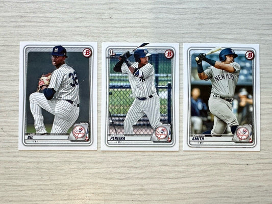 3 X New York Yankees Topps Baseball Cards 2020 Collection In Good Cond 4180