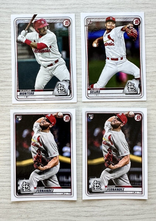 4 X St. Louis Cardinals Topps Baseball Cards 2020 Collection In Good Cond 480