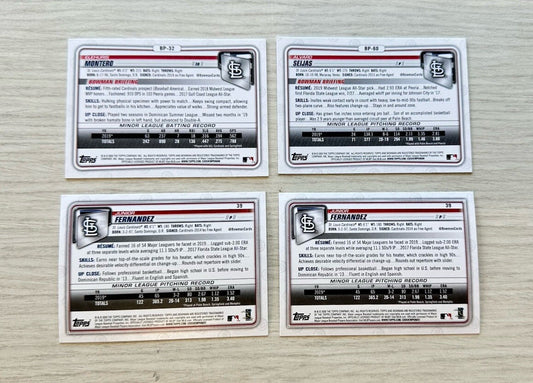 4 X St. Louis Cardinals Topps Baseball Cards 2020 Collection In Good Cond 480