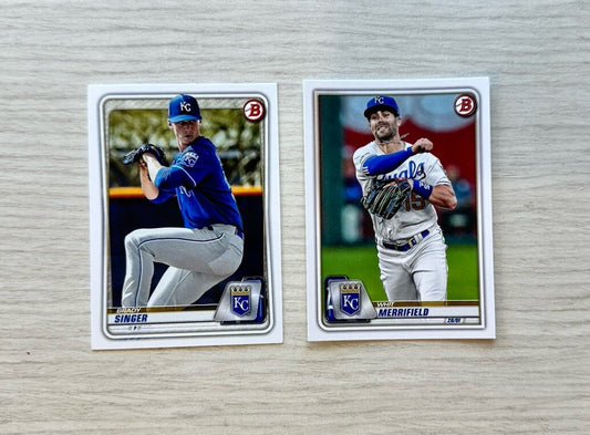 2 X Kansas City Royals Topps Baseball Cards 2020 Collection In Good Cond 480