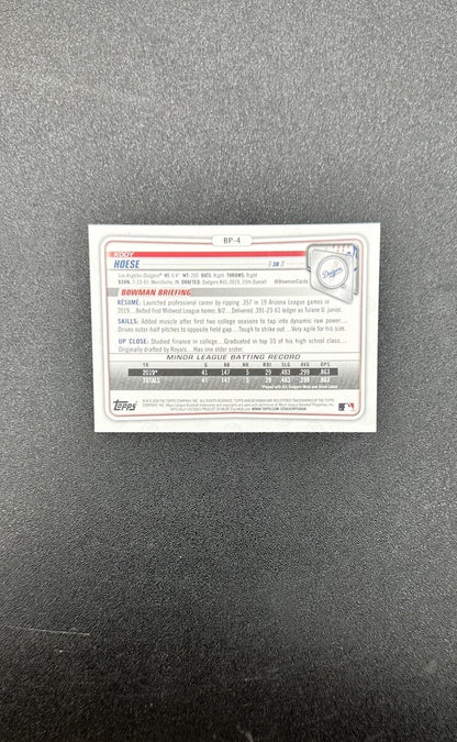 Kody Hoese - Los Angeles Dodgers Topps Baseball Cards 2020 In Good Cond 4180