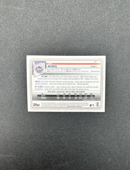Jeff Mc Neil - New York Mets Topps Baseball Cards 2020 In Good Cond 4180