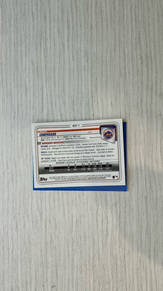 Briam Campusano 2020 Bowman Chrome & Prospects Topps Baseball Card 4180