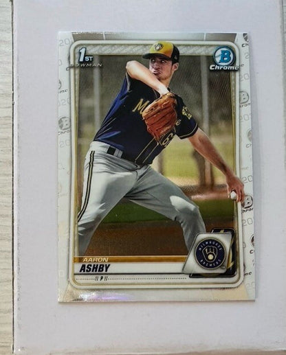 Aaron Ashby 2020 Bowman Chrome - Milwaukee Brewers Topps Baseball Card 4180