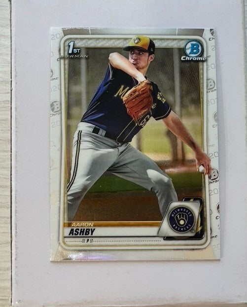 Aaron Ashby 2020 Bowman Chrome - Milwaukee Brewers Topps Baseball Card 4180