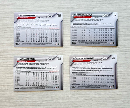 4 X Boston Red Sox Topps Baseball Cards 2020 Collection In Good Cond 4177