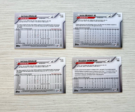 4 X Boston Red Sox Topps Baseball Cards 2020 Collection In Good Cond 4177