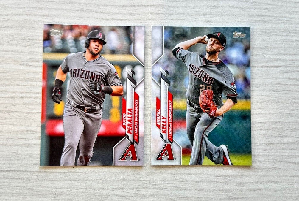 2 X Arizona Diamondbacks Topps Baseball Cards 2020 Collection In Good Cond 4177