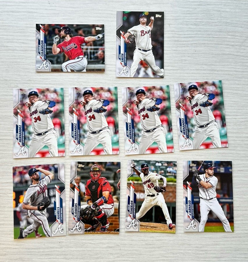 10 X Atlanta Braves Topps Baseball Cards 2020 Collection In Good Cond 4177
