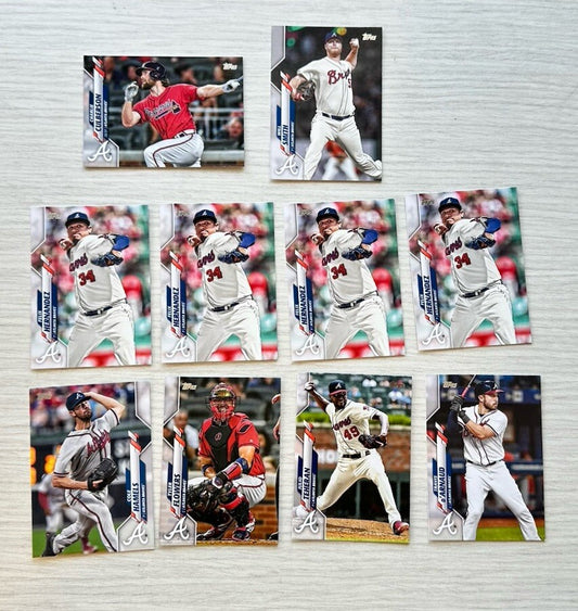 10 X Atlanta Braves Topps Baseball Cards 2020 Collection In Good Cond 4177