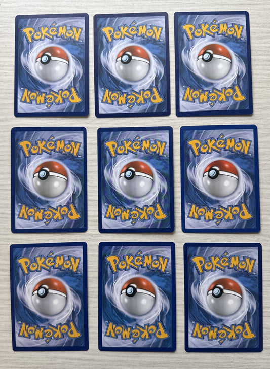 9 X Pokemon Fire Trading Cards Collection Random Years & Series Good Cond 5087