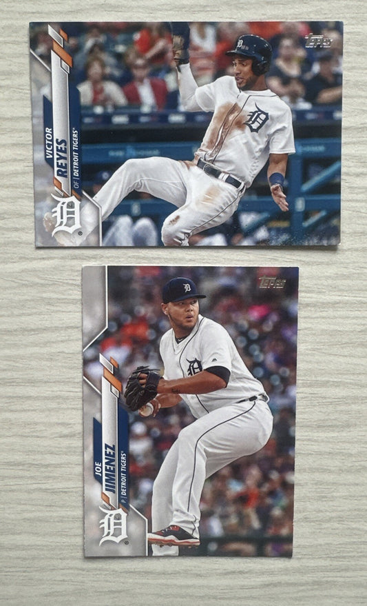 2 X Detroit Tigers Topps Baseball Cards 2020 Collection In Good Condition 4177