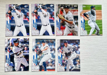 7 X New York Yankees Topps Baseball Cards 2020 Collection In Good Cond 4177
