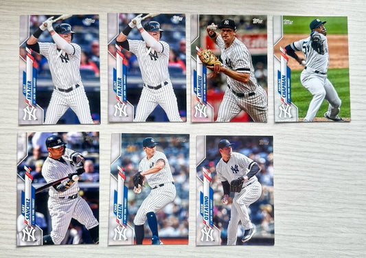 7 X New York Yankees Topps Baseball Cards 2020 Collection In Good Cond 4177