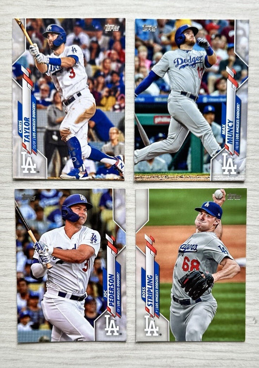 4 X Los Angeles Dodgers Topps Baseball Cards 2020 Collection In Good Cond 4177