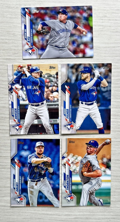 5 X Toronto Blue Jays Topps Baseball Cards 2020 Collection In Good Cond 4177
