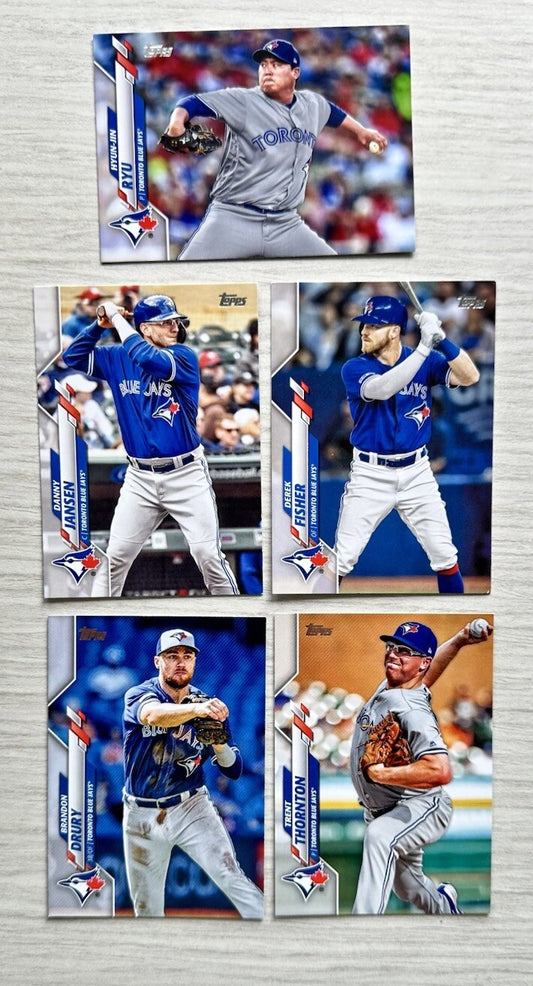 5 X Toronto Blue Jays Topps Baseball Cards 2020 Collection In Good Cond 4177