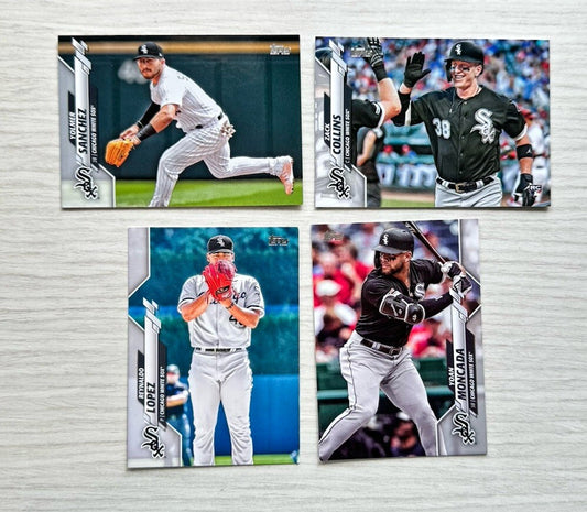 4 X Chicago White Sox Topps Baseball Cards 2020 Collection In Good Cond 4177