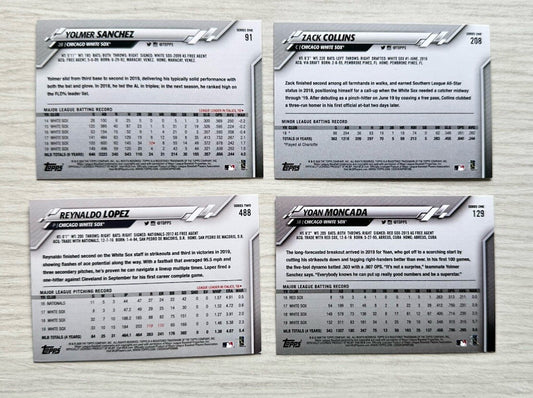 4 X Chicago White Sox Topps Baseball Cards 2020 Collection In Good Cond 4177