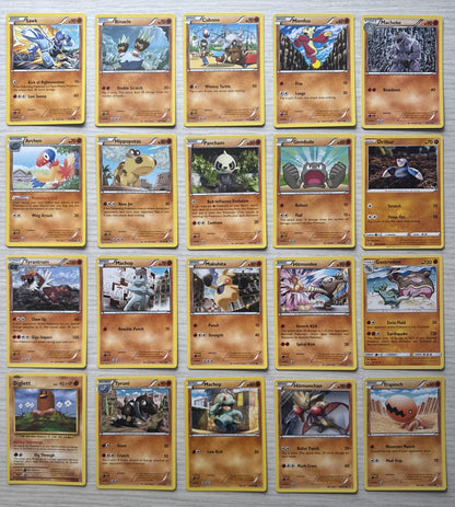 20 X Pokemon Fighting Trading Cards Collection Random Years & Series GC 5089