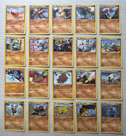 20 X Pokemon Fighting Trading Cards Collection Random Years & Series GC 5089